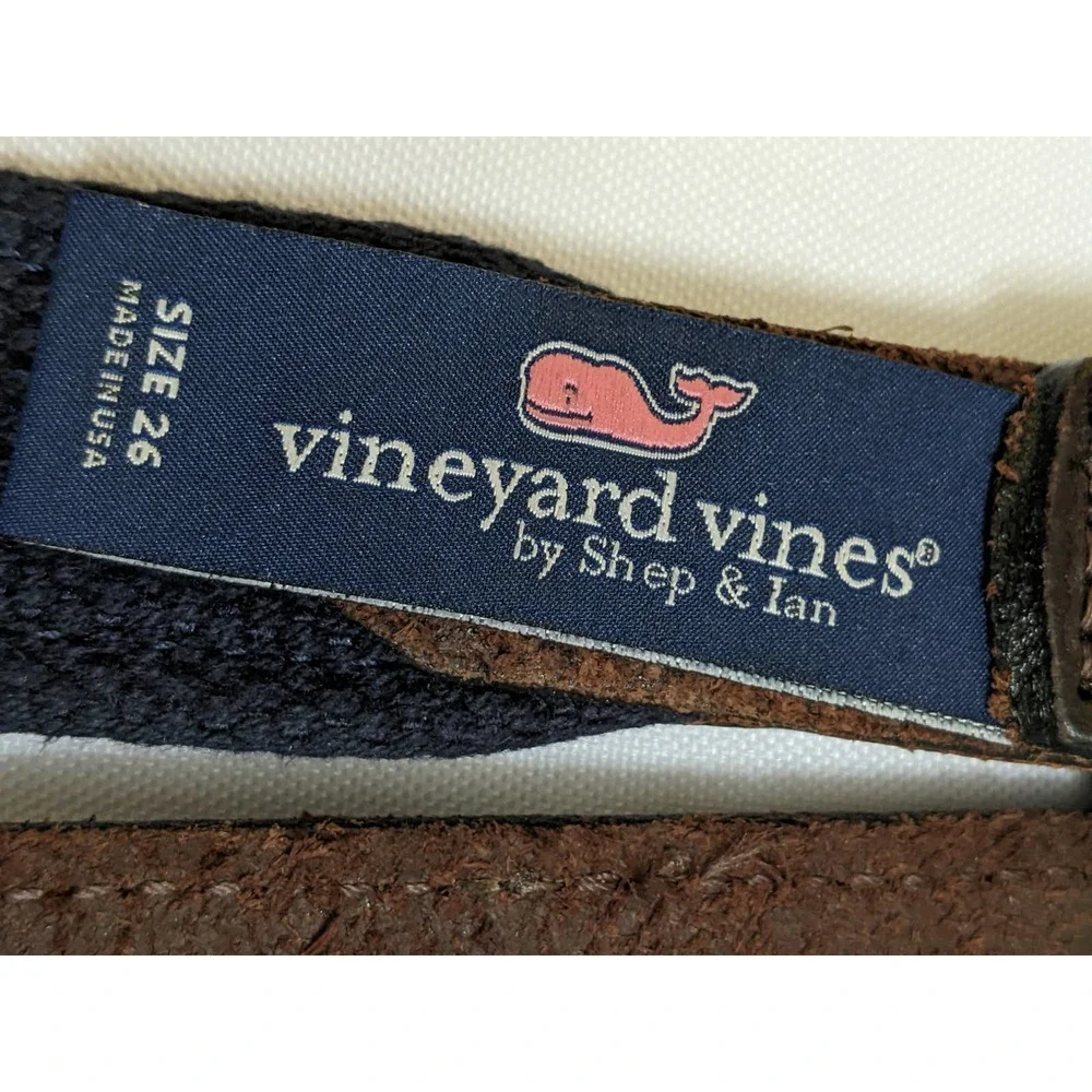 size 26 new vineyard vines usa flag belt leather fabric made in usa